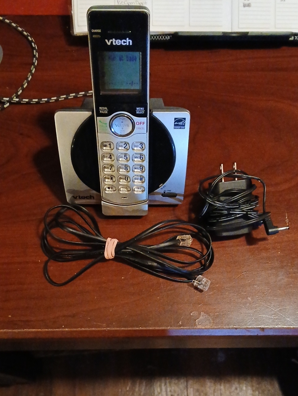 VTech Silver Cordless Phone with Base and Accessories